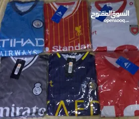  6 تيشيرتات واطقم رياضية   ميسي ورونالدو   مبابي ريال مدريد  لامين يامال برشلونة   المنتخب الاردني