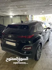  5 هيونداي كونا موديل 2020 لون اسود فل كامل اعلى صنف مع فتحه بحالة الوكاله