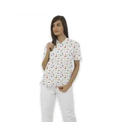  10 Printed scrub top very good quality garnteed after washing for long time available 24 designs
