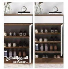  6 #الكمية محدودة تكرار لشدة الطلب خزانة أحذية باللون البني مكونة من دفات ودروج سارع قبل نفاذ الكمية