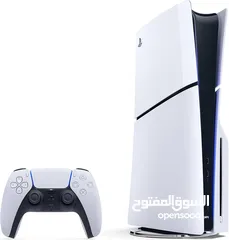  7 بلاستيشن 5 جديد بالكرتونة سليم  + 2 يد هدية -   playstation 5 slim+ 2 controllers