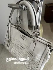  1 COACH BAG- white weave