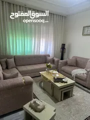  6 غرفة جلوس مع طاوله تلفزيون مع طاولات وسط بحاله ممتازه