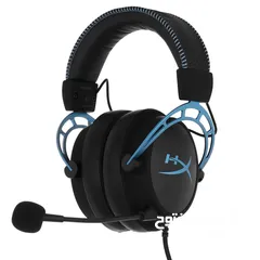  4 سماعة hyper x alpha s للبيع مستعمله بحاله جيده جدا هايبر اكس الفا س لون ازرق و اسود