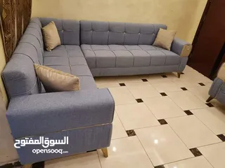  27 عرض خاص كورنر 9 مقاعد مع كنب مزدوجة + بفه + 7 مخدات
