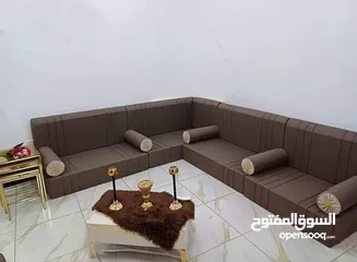  6 جلسة عربية جديدة تفصيل  للبيع ضغط 20 مع هدية طقم طاولات و6قرن إسفنج سكني نخب أول مكفول 3 سنين