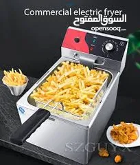  1 ب25ديتار . زيت  فرير بطاطا و بروستد كهربائي اوفر من الغاز حوض مناسب لكافة المطاعم  البطاطا
