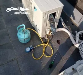  5 فك وتركيب المكيفات نقل المكيفات صيانه المكيفات تعبئة غاز تأسيس مواسير نحاس غسيل مكيفات