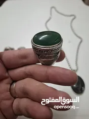  6 خواتم فضه مرصعه باحجار كريمه