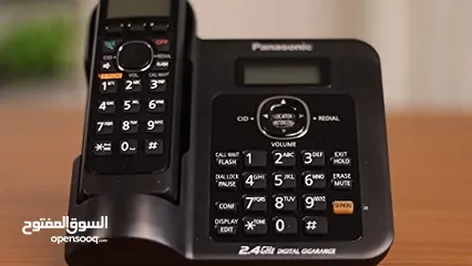  5 تلفون ارضي لاسلكي مع قاعدة تحكم ديجيتال نوع بناسونك صناعة ماليزيا KX-TG3811BX