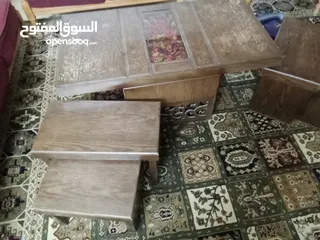  4 طاوله وسط مع 4 طربيزات