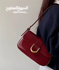  3 شنطة برغندي الترند