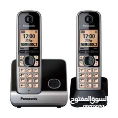  3 Panasonic KX-TG6712 Cordless Phone with 2 Handsets  هاتف باناسونيك KX-TG6712 لاسلكي مع سماعتين