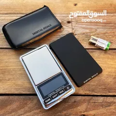  1 ميزان الذهب الدقيق مع محفظه جلد وكفر حماية  الأدق في الأسواق. اصغر ميزان بالعالم .