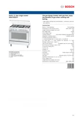  2 فرن غاز بوش 90 سم 5عيون Oven BOSCH