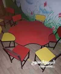  1 طاولات وكراسي حديد ملونة