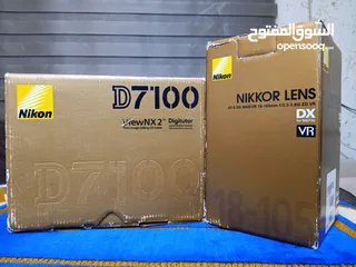  2 كاميرا نيكون 7100 d مع عدستها الاصليه وكاله و جميع اكسسواراها الاصلية