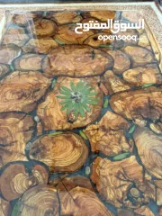  6 طاولة من خشب  الزيتون. صنع يدوي