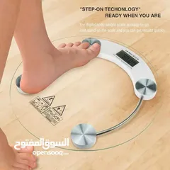  1 ميزان الجسم الالكتروني الاصلي الثقيل الميزان المطور الزجاجي وزن الجسم  180 كيلو