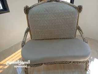 6 قطعة أثاث لوف سيت مصري ،خشب زان ،غير مستعمل،مناسب لصالات استقبال الفنادق و صالات الأفراح و المنازل