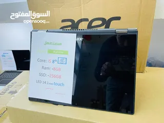  4 لاب توب acer الجيل التامن cor i5 وبسعر حرق لمس و x360 دينار