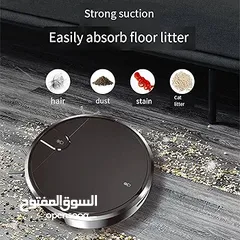  2 مكنسة الربوت الأصلية حجم كبير مزودة بنظام ذكي مع ريموت شفط للسجاد والارضيات خاصية المسح
