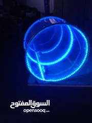  9 طبول للدبكات شفاف مع اضاءة متغيرة عدة الوان