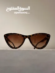  2 Dune Sunglasses Tiger Brown Cateye Shape نظارات عيون من براند ديون لون بني