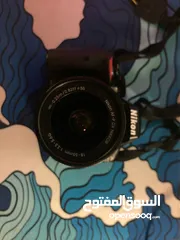  7 نيكون 3300d حال الوكاله  شتر قليل  عدسه 18/55 ستراب  وصلات  ترايبود  شاحن  بطاريه