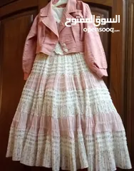  5 فستان وطقم شبه جديد استعمال مرتين بس