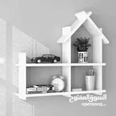  2 Handmade Wooden Wall Shelf – House Shape Design / رف خشبي يدوي بشكل بيت