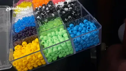  2 multi color craft beads -خرز ملون