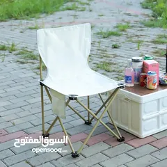  4 كرسي رحلات تخييم كرسي معدني قابل للطي صغير الحجم مع شنطة قوي ومريح مستورد وبافضل سعر