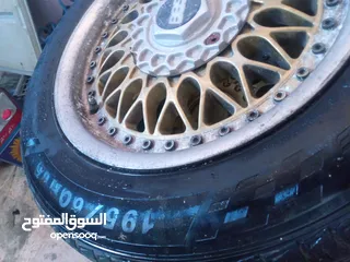  2 جنط  bbs  الماني اصلي .15 بحالة جيدة جدا . 5 براغي محير .... مع كوشوك نظيف