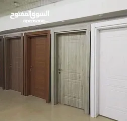  22 ابواب خشبيه داخليه و خارجيه بتصاميم حديثه وفاخره وعصريه جميع الانواع دهان  او تلبيس pvc  وقشره بلوط