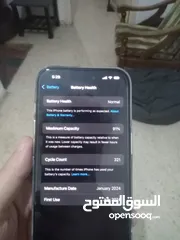  1 ‏بسم الله الرحمن الرحيم ايفون15برو بحالة جديد كفالة Apple شغالة بطارية91