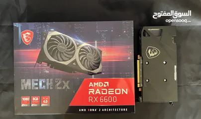  1 للبيع: كرت شاشة AMD RX 6600  For Sale: AMD RX 6600 Graphics Card