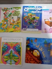  21 كتب وقصص انجليزي وعربي وتعليمي كميه كبيره اي كتاب بدينار