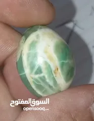  5 احجار كريمة خضراء حجر كريم اخضر حجر زمرد مع عروق بيضاء قص على شكل دمعة للخواتم والقلائد والاساور حسب