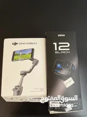  6 GoPro Hero 12 + DJI Osmo Mobile  6 Stabilizer  ( Free Macro Lens)