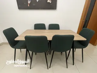  1 6 seater Dining Table with chairs for sale