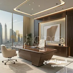 1 مكتب مميز بواجهات زجاجية على شارعين قيد الانشاء للبيع في دير غبار