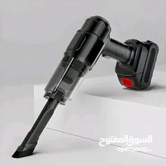  1 مكنسة كهربائية  شحن محمولة للسيارات  للمنزل والسيارة