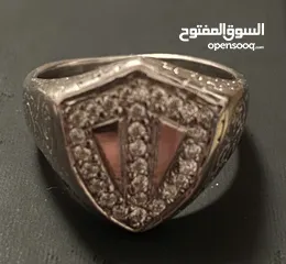  2 Silver and diamond ring