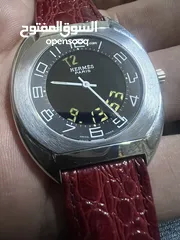  1 لاصحاب الذوق الرفيع ساعة سويسرية اصلية 100%ماركة هيرميس HERMES  استخدام بسيط جدا بسعر ممتاز