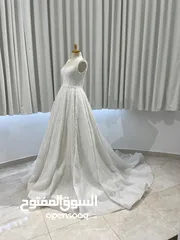  9 فستان زفاف أبيض اللون ذو جودة عالية جديد لم يستخدم صناعة تركية