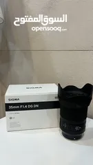  2 عدسة سيجما 35mm/f1.4 لكاميرا سوني