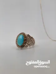  12 خواتم فضه یدوی درجه اولی مع احجار اصلی