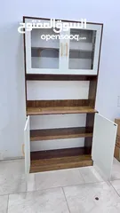  4 بوفيه مطبخ زجاج عصري وأنيق بخشب مودرن خفيف الوزن وسهل النقل والتنظيف ومناسب لكل البيت واي مساحة