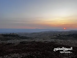  24 تملك الان فرصة العمر قطعة ارض من اراضي غرب عمان مطلة على فلسطين و الاغوار و البحر الميت و سد الكفرين